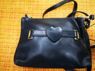 Borsa Fendissime Pelle Nera Cuore
