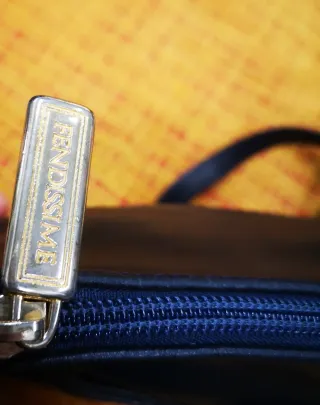 Borsa Fendissime Pelle Nera Cuore