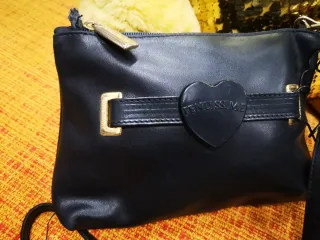 Borsa Fendissime Pelle Nera Cuore