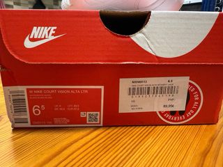 Zapatillas Nike Court Vision Alta Mujer Blancas