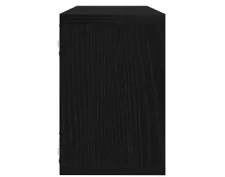 Estantes de pared vidaXL Roble Negro x2