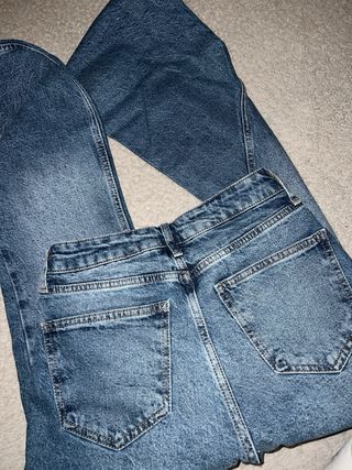 Vaqueros Rectos Azul Denim Talla 38 campana