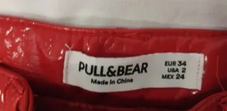 Pantalón vinilo rojo