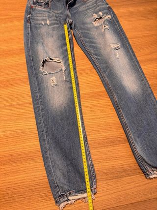 Jeans donna Zara strappati blu