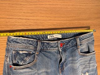 Jeans donna Zara strappati blu