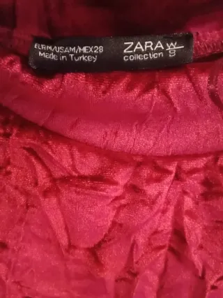 Vestido de fiesta rojo y rosa