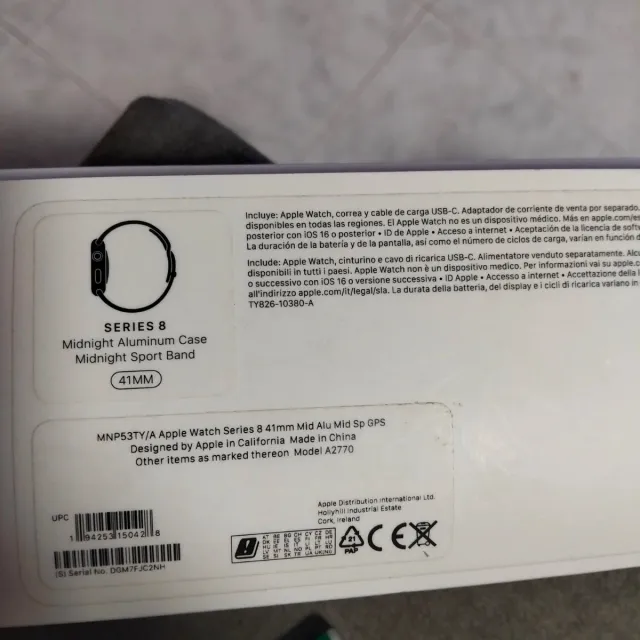 Apple Watch 8 41mm Negro