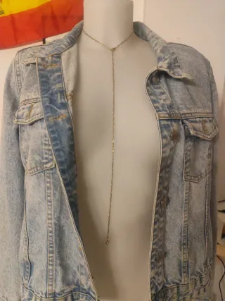 Cadena de acero inoxidable dorada con colgante