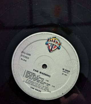 Van Halen Fair Warning Vinile