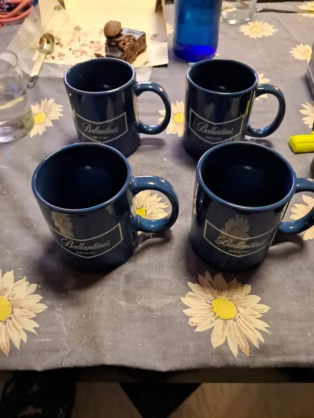 10 Tazze Ballantine's Blu in Ceramica