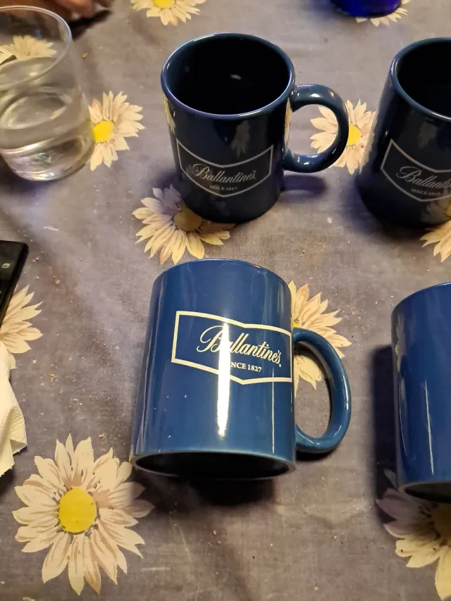 10 Tazze Ballantine's Blu in Ceramica