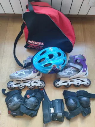 Patines Oxelo Morados y Grises