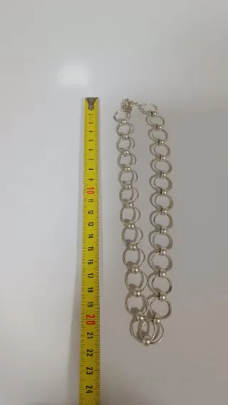 Lote 6 collares plata y negro