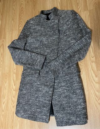Chaqueta jaspeada mujer gris