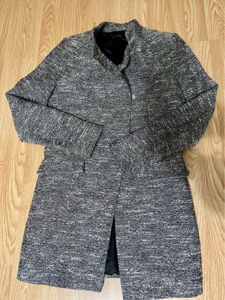 Chaqueta jaspeada mujer gris