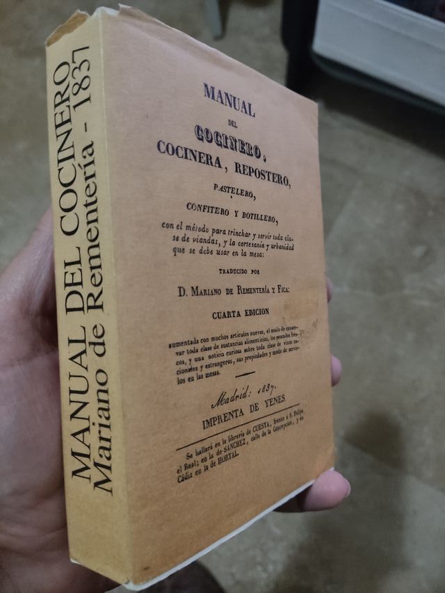 Manual del cocinero, cocinera, repostero, pasteler