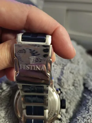 Reloj Festina Cronógrafo Azul y Plateado