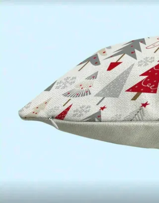 2 Fodere per Cuscino 45x45 Natale Alberi
