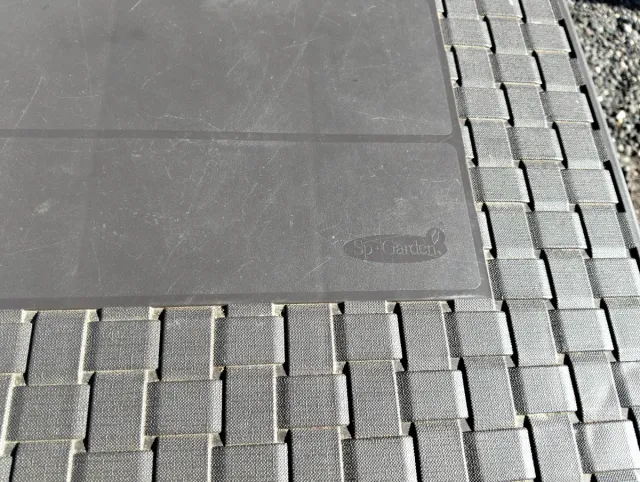 Mesa de jardín de Resina marrón/gris