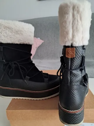 Botas Popa pelo y plataforma negras