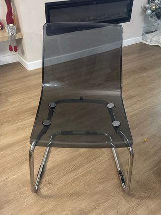 Sedia Tobias IKEA Trasparente e Cromata