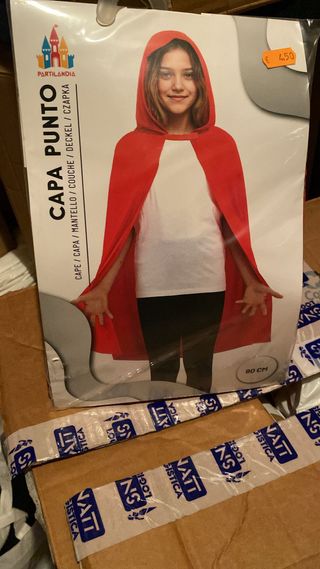 Capa Caperucita Roja Partilandia 90 cm