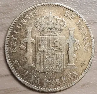 Moneda 1 Peseta Alfonso XIII 1903 Plata España