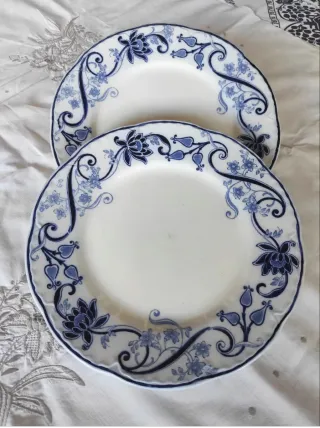 2 Piatti Richard 1900 Decorati Blu