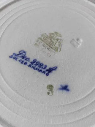 2 Piatti Richard 1900 Decorati Blu