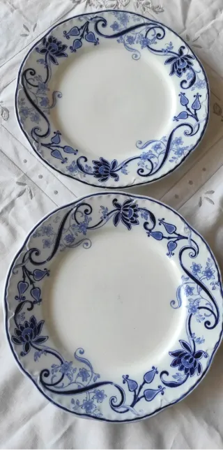 2 Piatti Richard 1900 Decorati Blu