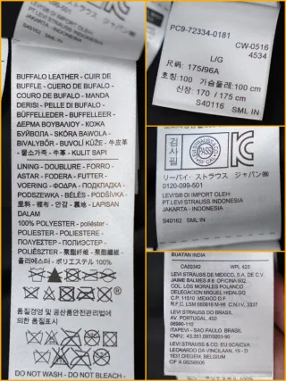 Cazadora Cuero Búfalo Levi's Trucker Talla L/M