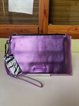 Bolso metálico morado Pacomartínez clutch premium