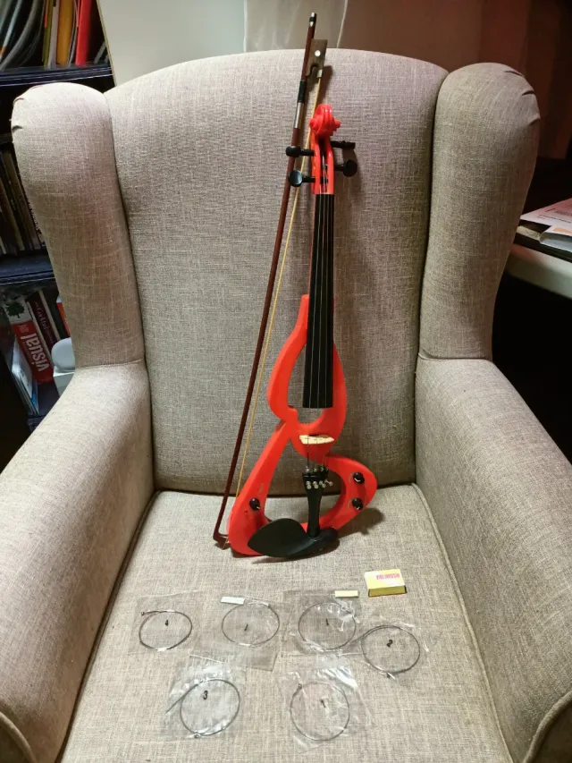 Violín Eléctrico 4/4 Rojo