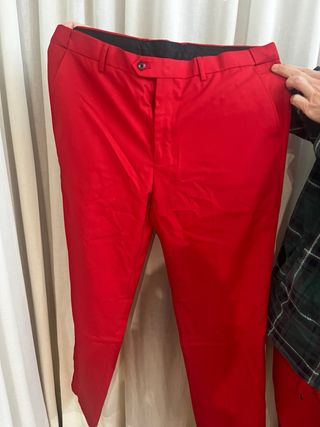 Traje de hombre rojo 3 piezas como si fuera L