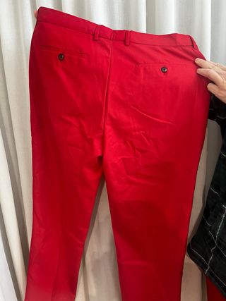 Traje de hombre rojo 3 piezas como si fuera L