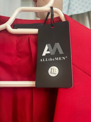 Traje de hombre rojo 3 piezas como si fuera L