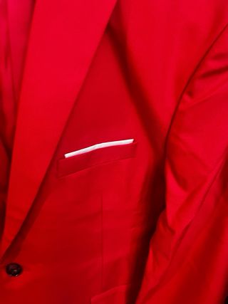 Traje de hombre rojo 3 piezas como si fuera L