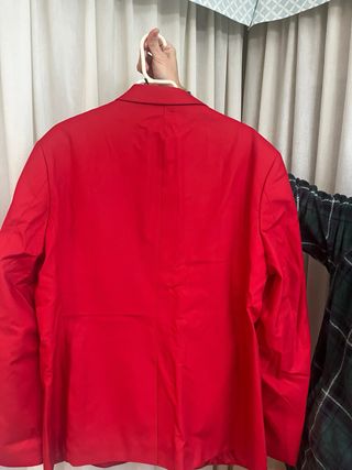 Traje de hombre rojo 3 piezas como si fuera L