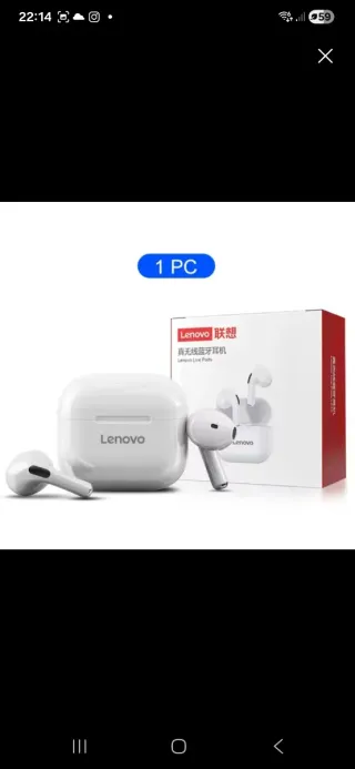 Lenovo LP40 Auriculares Inalámbricos Bluetooth Bla