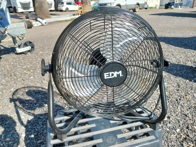 Ventilador Industrial EDM Negro/Plata