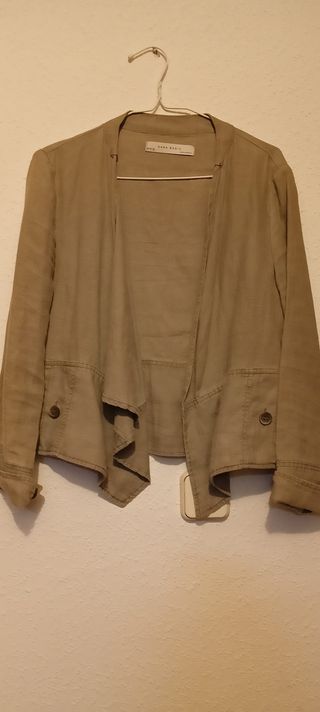 Cazadora Zara Basic Lino Talla M
