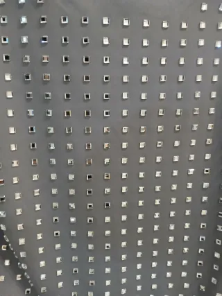 Body grigio con strass L/XL