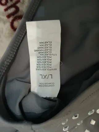 Body grigio con strass L/XL