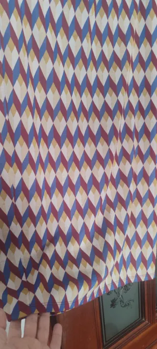 Falda midi estampada rombos