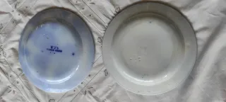 2 Piatti Richard 1880/90 Decorati Blu