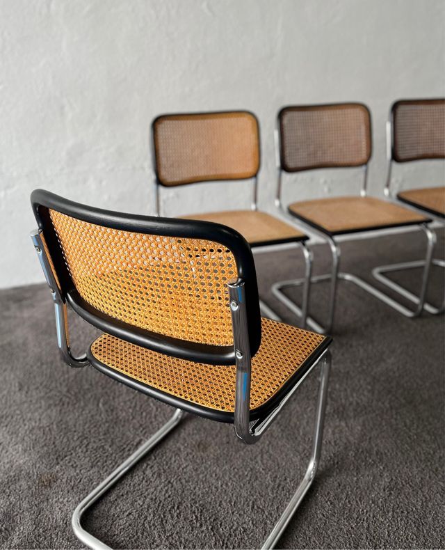 4 Sillas Cesca B32 Marcel Breuer, Vintage años 70