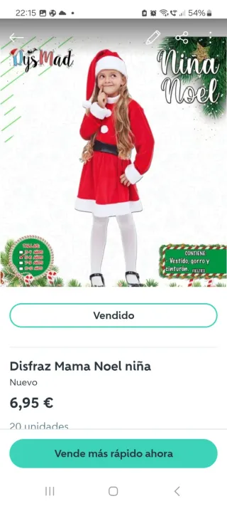 Disfraz Mamá Noel L, mamá noel 7/9 y papá noel 7/9