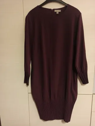 COS vestito plissettato vinaccia
