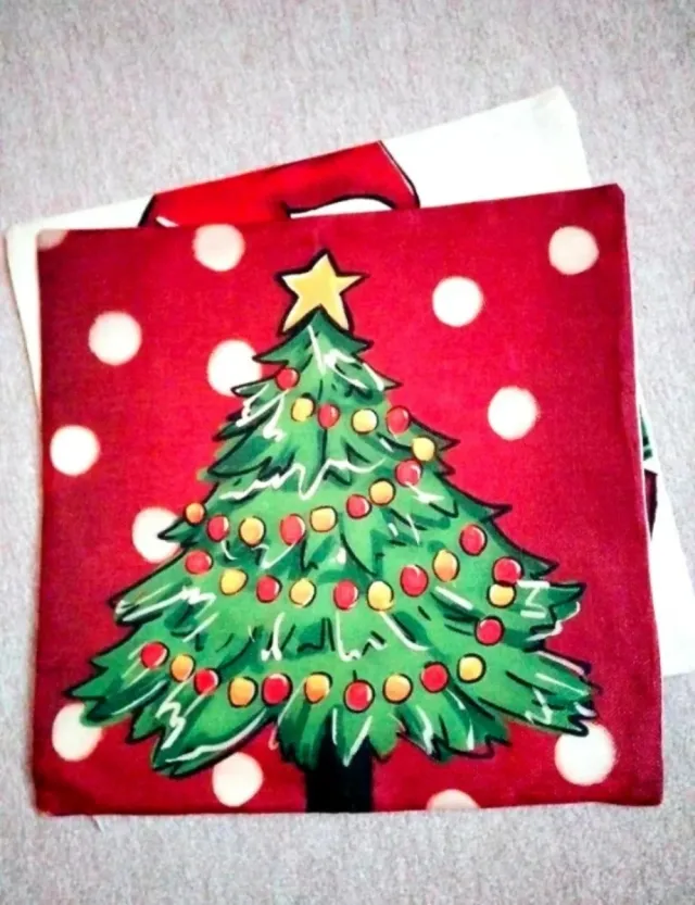 4 capas para almofadas 45x45cm com motivos natalinos