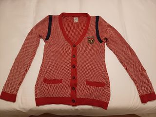 Cárdigan Rojo y Blanco